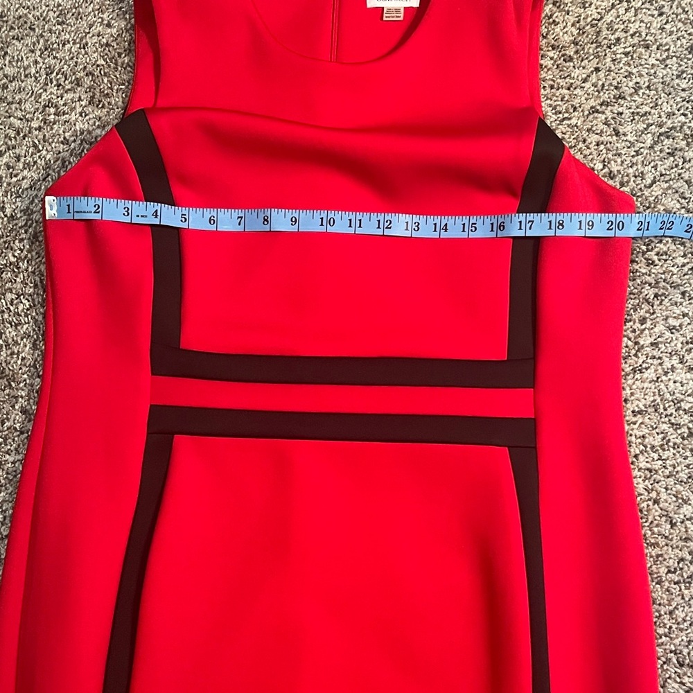 Calvin Klein Scarlet and Ebony Midi Dress, Size 16W - Picture 3 of 6